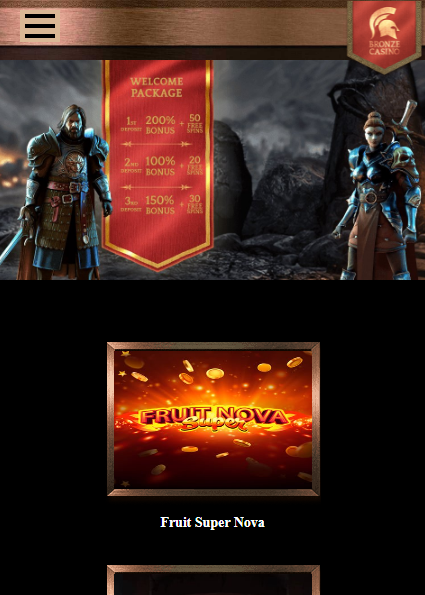 BronzeCasino Mobile screenshot